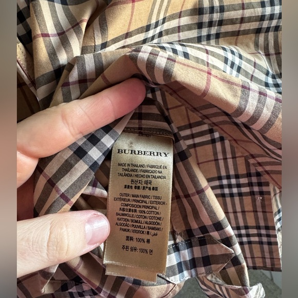 NWOT Authentic Burberry Women’s Long Sleeve Button Up - Lapwing Vintage Check - Picture 6 of 6